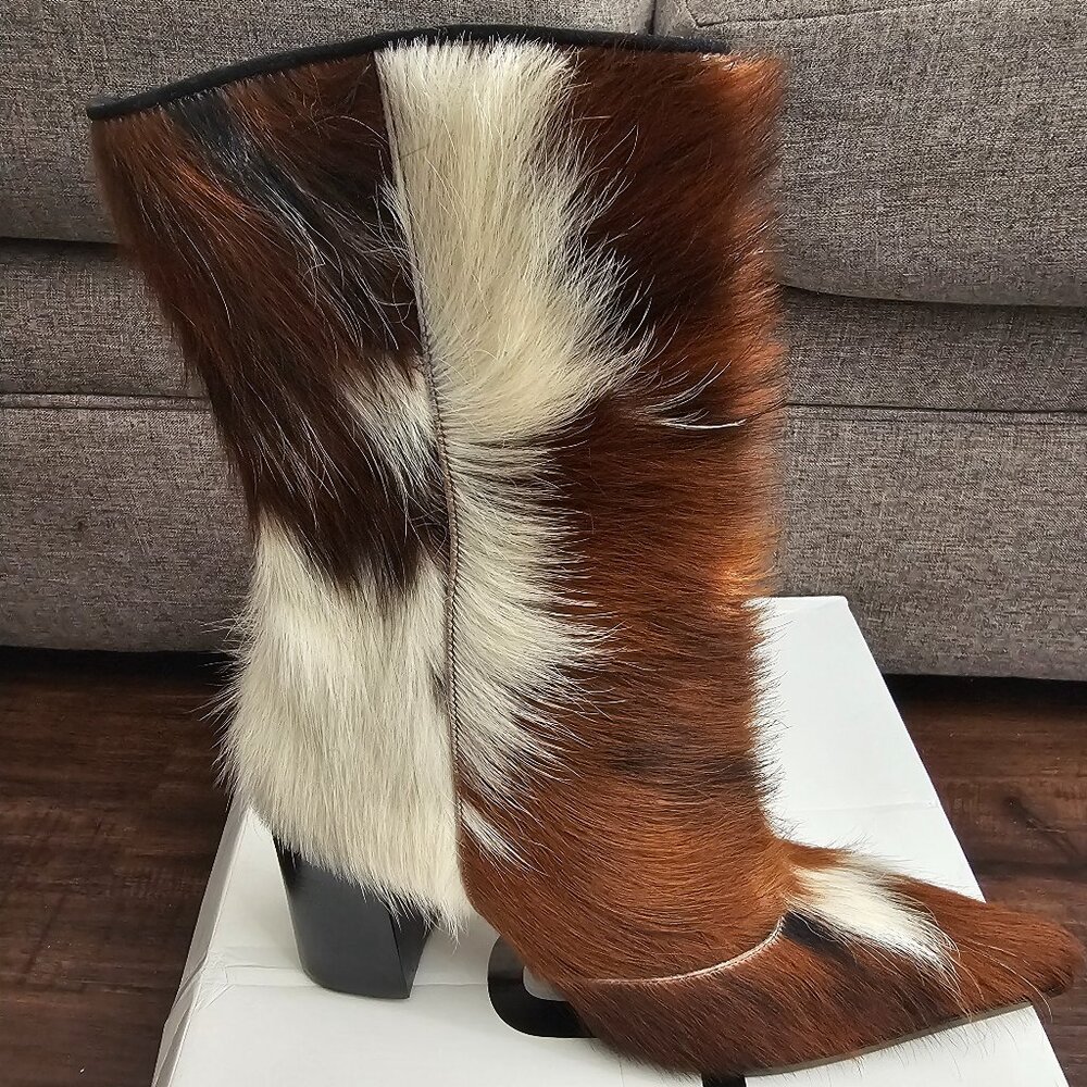 Schutz Raffaela Wild Cow Print Boots